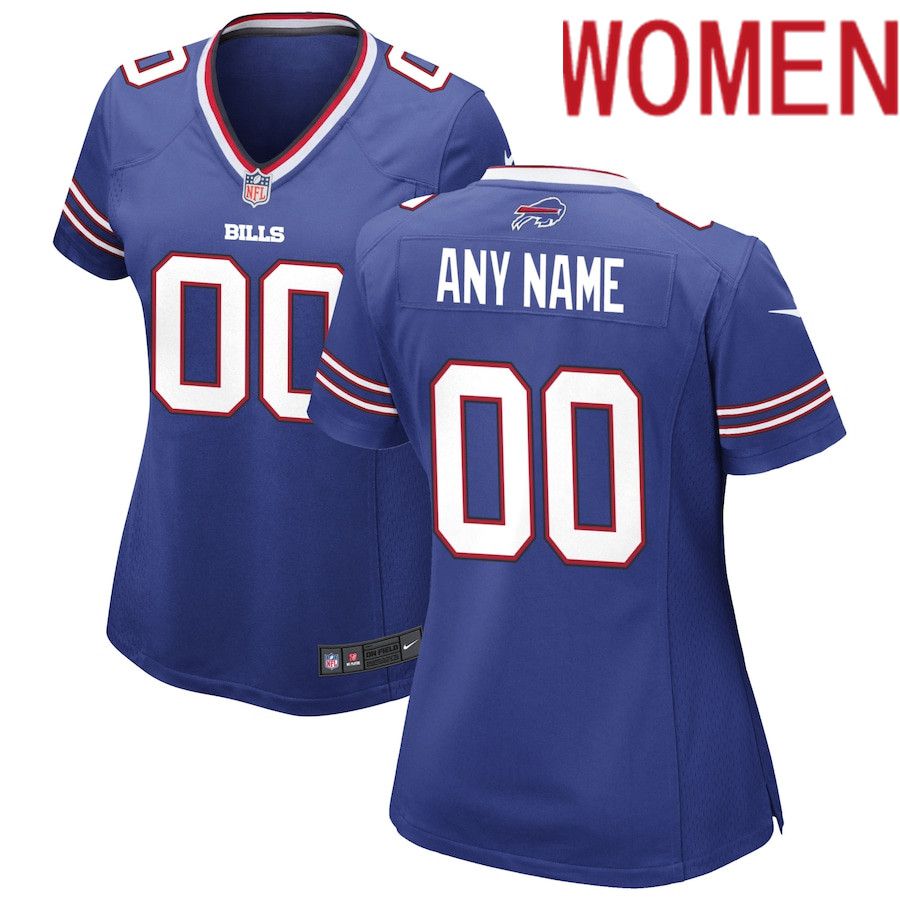 Women Buffalo Bills Nike Royal Custom Game NFL Jersey->customized nfl jersey->Custom Jersey